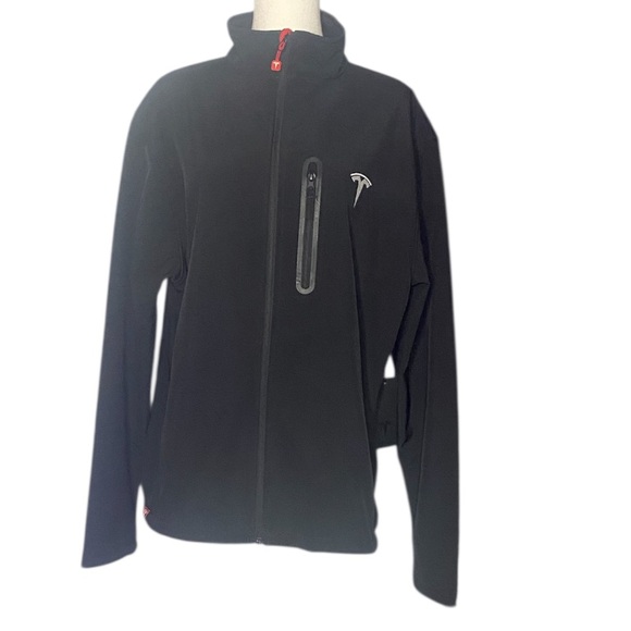 NEW Tesla Motors Black "Corp Jacket" - Performance Tech - Red Accent - Men's L - Picture 12 of 15